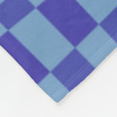 抽象芸術市松模様に図形のパターン(青) フリースブランケット (角)