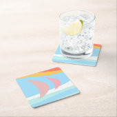 抽象芸術帆船 スクエアペーパーコースター (インサイチュ)