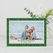 抽象芸術常緑樹ファミリー写真クリスマス シーズンカード (スタンド正面)