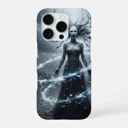 抽象芸術幽霊アートiPhone 16 Proケース iPhoneケース (裏面)