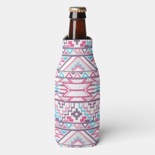 抽象芸術幾何アステカパターン3 ボトルクーラー (ボトル正面)