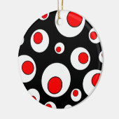 抽象芸術幾何カッコいい円 セラミックオーナメント (左)