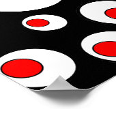 抽象芸術幾何カッコいい円 ポスター (角)