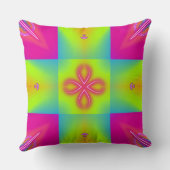 抽象芸術幾何カラフルプリズムクロスパターン クッション (裏面)