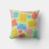 抽象芸術幾何カラフル クッション (正面)
