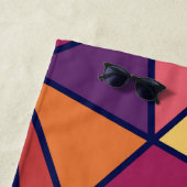 抽象芸術幾何カラフル ビーチタオル (インサイチュ)