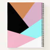 抽象芸術幾何カラーブロックパターン ノートブック (裏面)