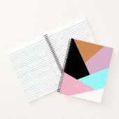 抽象芸術幾何カラーブロックパターン ノートブック (内部)