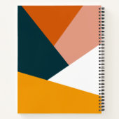 抽象芸術幾何カラーブロックパターン ノートブック (裏面)