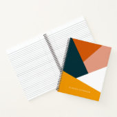 抽象芸術幾何カラーブロックパターン ノートブック (内部)