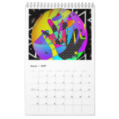 抽象芸術幾何カレンダー カレンダー (3月 2027)