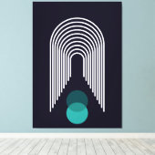 抽象芸術幾何デザイン キャンバスプリント (インサイチュ (ウッドフロア))