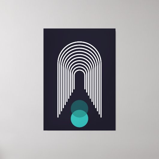 抽象芸術幾何デザイン キャンバスプリント (正面)