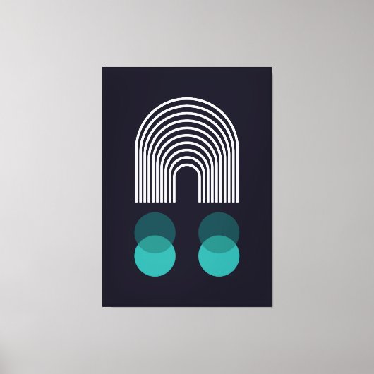 抽象芸術幾何デザイン キャンバスプリント (正面)