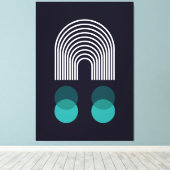 抽象芸術幾何デザイン キャンバスプリント (インサイチュ (ウッドフロア))