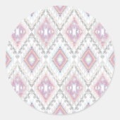 抽象芸術幾何パタアステカーン ラウンドシール (正面)