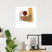 抽象芸術幾何パモダンステル ポスター (ホームオフィス)