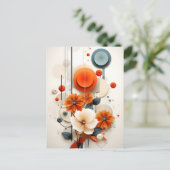 抽象芸術幾何フローラ ポストカード (スタンド正面)