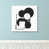 抽象芸術幾何モダンキャンバス キャンバスプリント (インサイチュ (ウッドフロア))