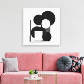 抽象芸術幾何モダンキャンバス キャンバスプリント (インサイチュ (リビング))