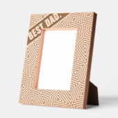 抽象芸術幾何モダンクールおもしろいカスタム最高のパパ レーザー彫刻フレーム (左)