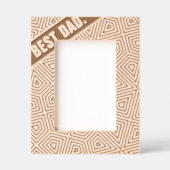 抽象芸術幾何モダンクールおもしろいカスタム最高のパパ レーザー彫刻フレーム (正面)