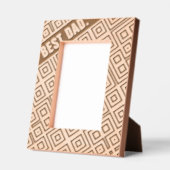 抽象芸術幾何モダンクールおもしろいカスタム最高のパパ レーザー彫刻フレーム (左)