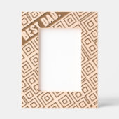 抽象芸術幾何モダンクールおもしろいカスタム最高のパパ レーザー彫刻フレーム (正面)