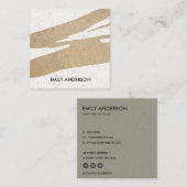 抽象芸術幾何モダン学芸術セラミック組織 スクエア名刺 (正面/裏面)