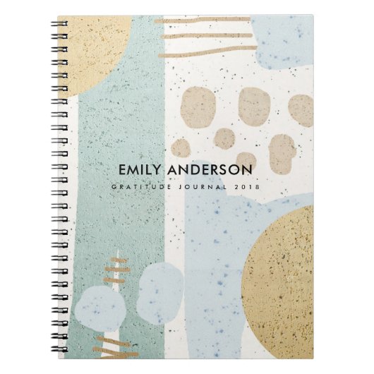 抽象芸術幾何モダン学芸術セラミック組織 ノートブック (正面)