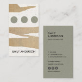 抽象芸術幾何モダン学芸術セラミック組織 名刺 (正面/裏面)