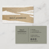 抽象芸術幾何モダン学芸術セラミック組織 名刺 (正面/裏面)