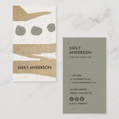 抽象芸術幾何モダン学芸術セラミック組織 名刺 (正面/裏面)
