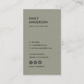 抽象芸術幾何モダン学芸術セラミック組織 名刺 (裏面)