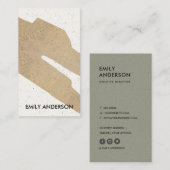 抽象芸術幾何モダン学芸術セラミック組織 名刺 (正面/裏面)