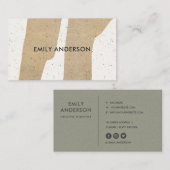 抽象芸術幾何モダン学芸術セラミック組織 名刺 (正面/裏面)