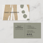 抽象芸術幾何モダン学芸術セラミック組織 名刺 (正面/裏面)