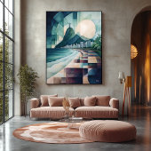 抽象芸術幾何リオデジャネイロ キャンバスプリント