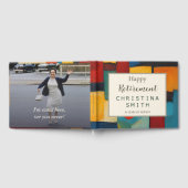 抽象芸術幾何レトロよくはしゃぐ退職パーティー ゲストブック (全面)