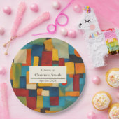 抽象芸術幾何レトロよくはしゃぐ退職パーティー ペーパープレート (パーティー)