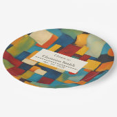 抽象芸術幾何レトロよくはしゃぐ退職パーティー ペーパープレート (アングル)