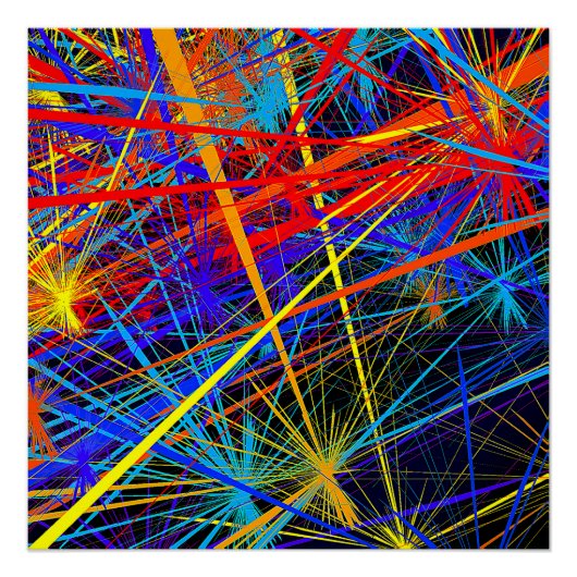 抽象芸術幾何光沢ポスター ポスター (正面)