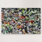 抽象芸術幾何八角形モザイク数々のカラー – m ジグソーパズル (横)