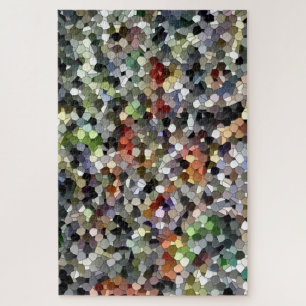 抽象芸術幾何八角形モザイク数々のカラー – m ジグソーパズル