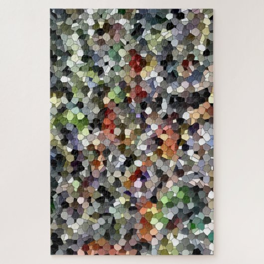 抽象芸術幾何八角形モザイク数々のカラー – m ジグソーパズル (縦)