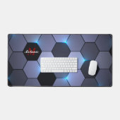 抽象芸術幾何六角形卓上マット デスクマット (キーボード&マウス)