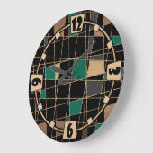 抽象芸術幾何学パターン大型クロック ラージ壁時計 (傾斜)