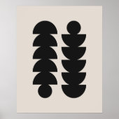 抽象芸術幾何学モダンミニマリスト ポスター (正面)