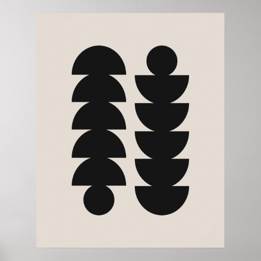 抽象芸術幾何学モダンミニマリスト ポスター (正面)