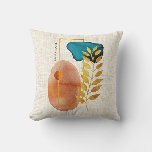 抽象芸術幾何学中世紀ミニマルモダンリスト クッション (正面)